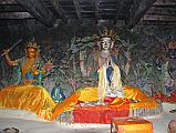 
Muktinath Jwala Mai Fire Temple Inside Statues Of Manjushri, Avalokiteshvara, Vajrapani
